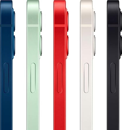 Side view of an iPhone in five different colors on a white background